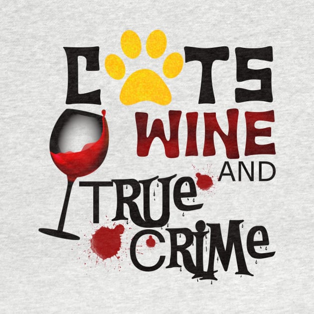 Cats wine and true crime by BlackCatArtBB